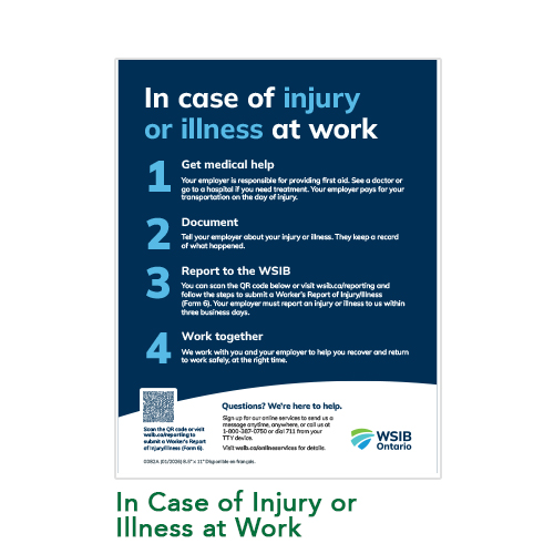 In Case of Injury or Illness at Work