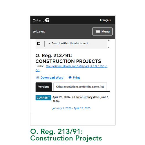 O. Reg. 213/91: Construction Projects
